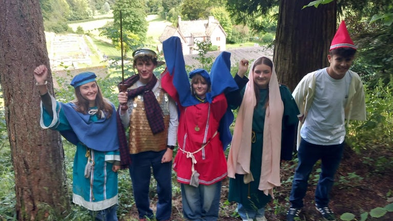 Dress-up at Chedworth Roman Villa
